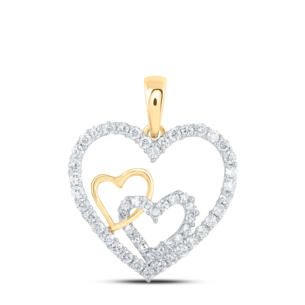 3/8Ctw-Diamond Heart Pendant (1.17 grams)