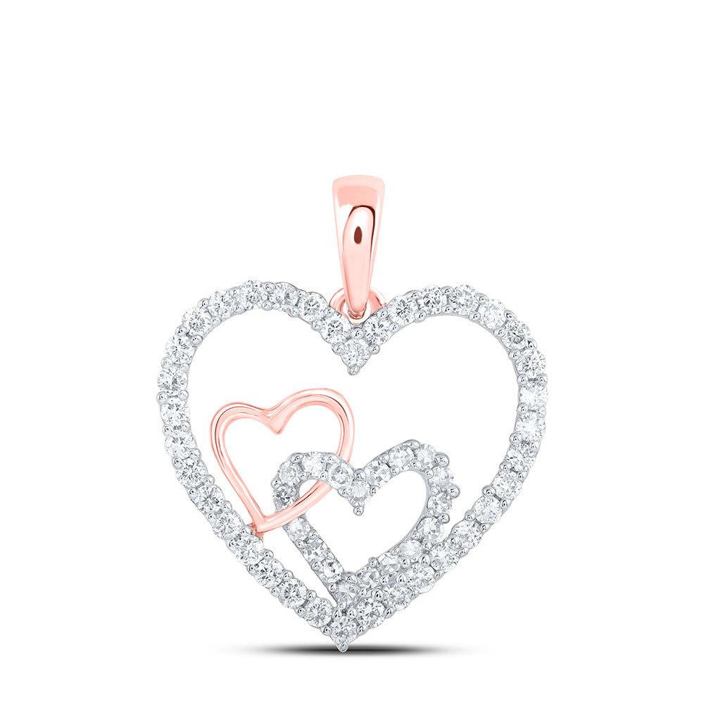 3/8Ctw-Diamond Heart Pendant (1.17 grams)