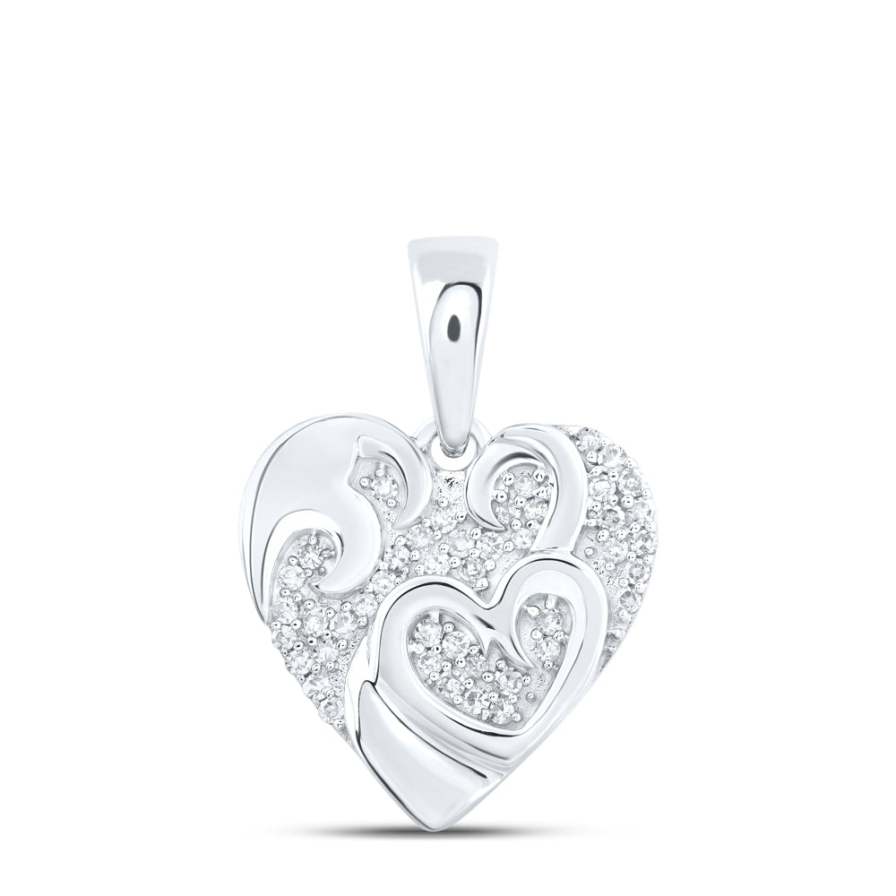 1/8Ctw-Dia Nk Gift Heart Pendant (1.67 grams)