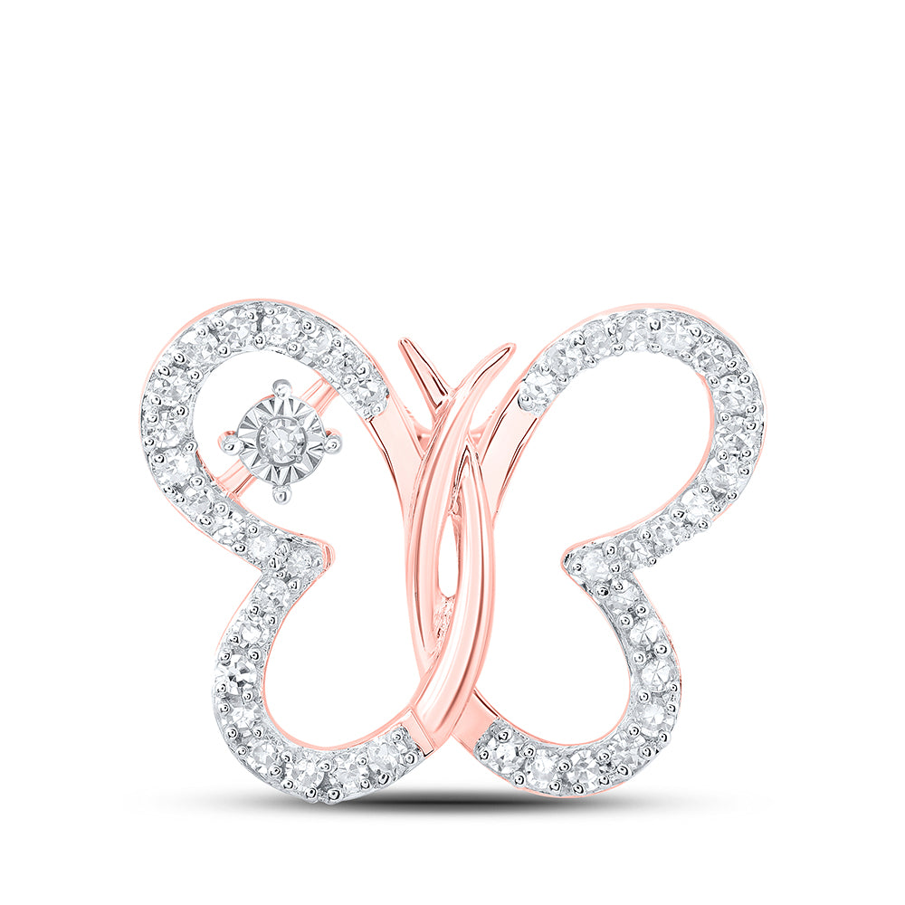 1/6Ctw-Dia Nk Butterfly Pendant (1.09 grams)