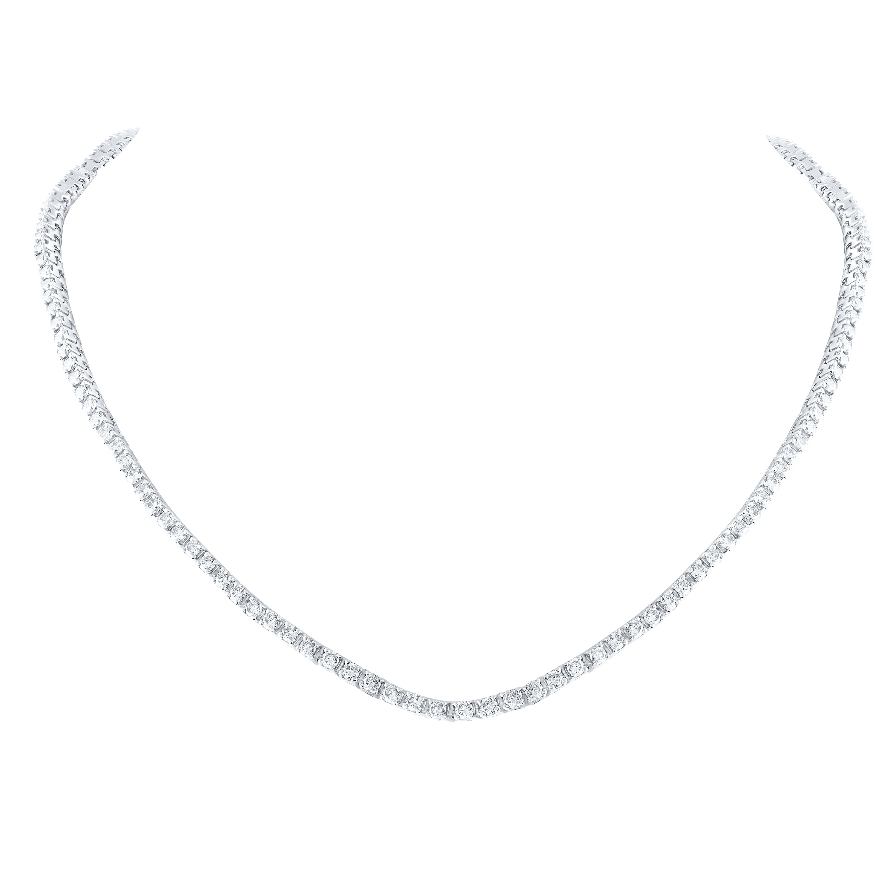 14Kt White Gold 2 7/8Ctw-Diamond Tennis Necklace (16 Inch) (10.34 grams)