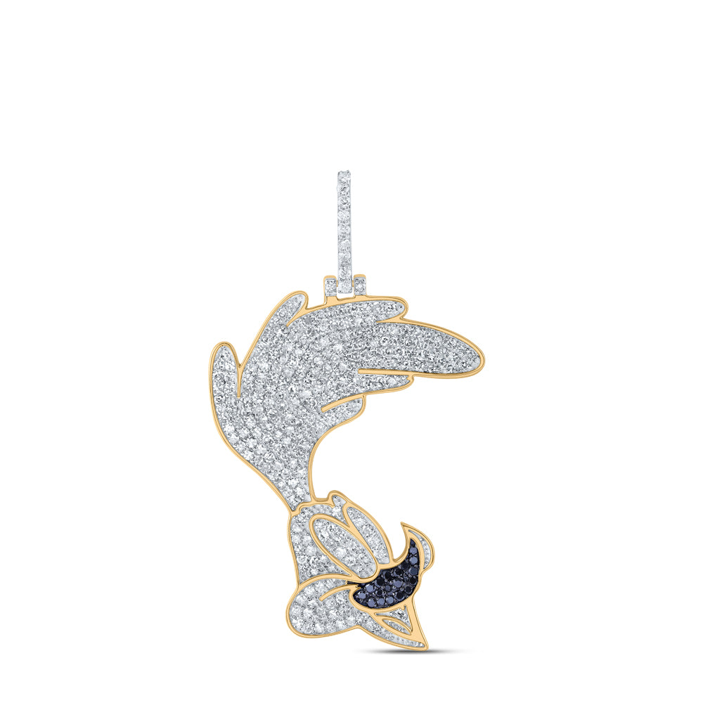 10Kt Yellow Gold 1 5/8Ctw-Dia Nk Cartoon Mens Charm (5.67 grams)