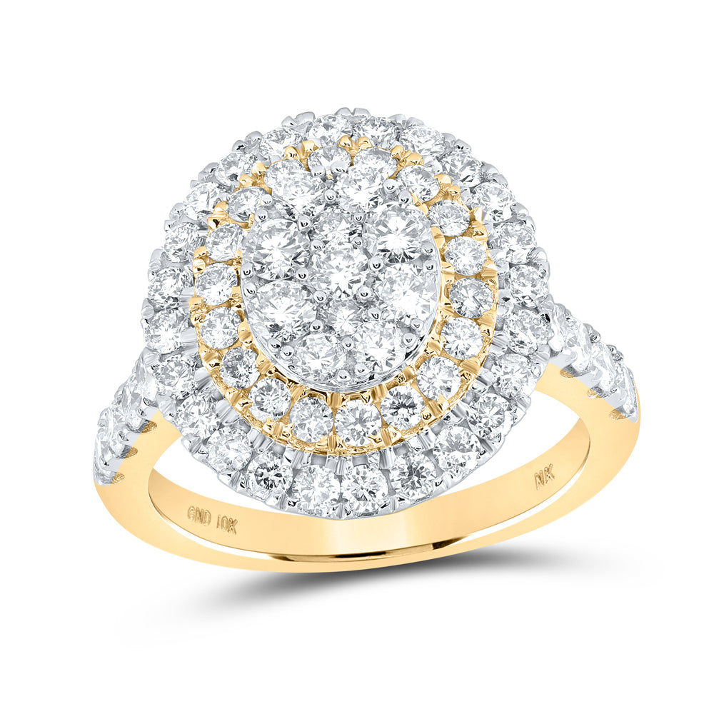 10Kt Yellow Gold 1 7/8Ctw-Diamond Ladies Ring (5.68 grams)