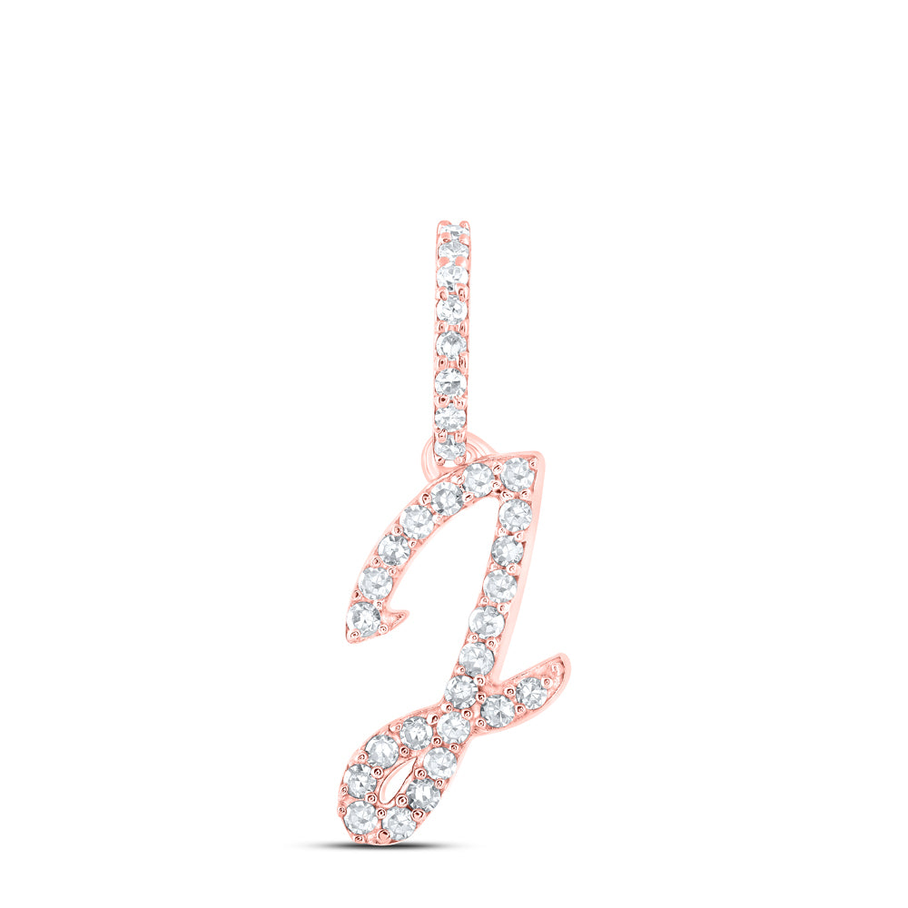 1/8Ctw-Dia Nk Initial "J" Pendant (0.61 grams)