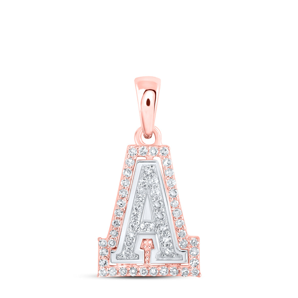 1/6Ctw-Dia Nk Initial "A" Pendant (0.99 grams)