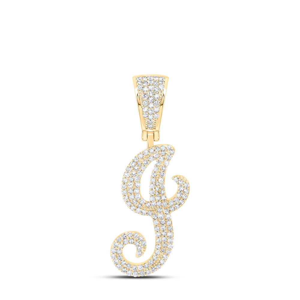 3/4Ctw-Dia Nk Initial "J" Pendant (2.76 grams)