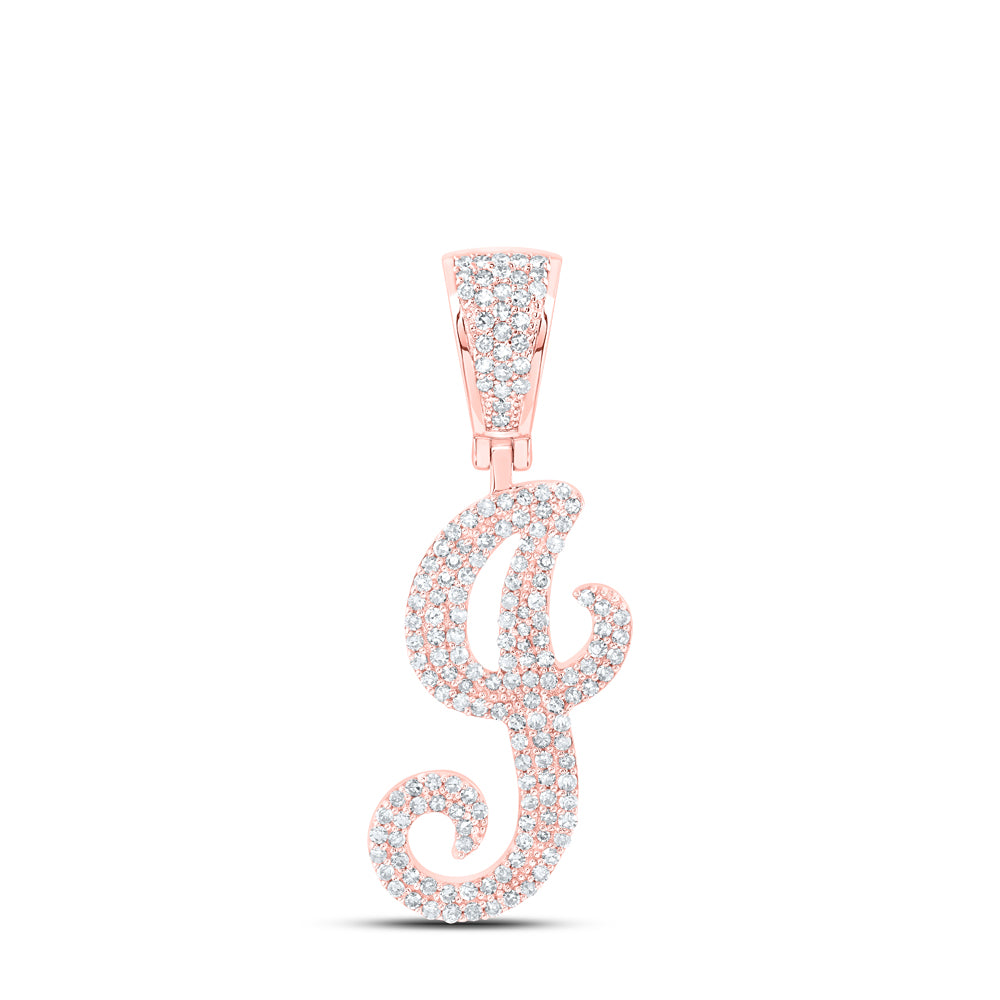 3/4Ctw-Dia Nk Initial "J" Pendant (2.76 grams)