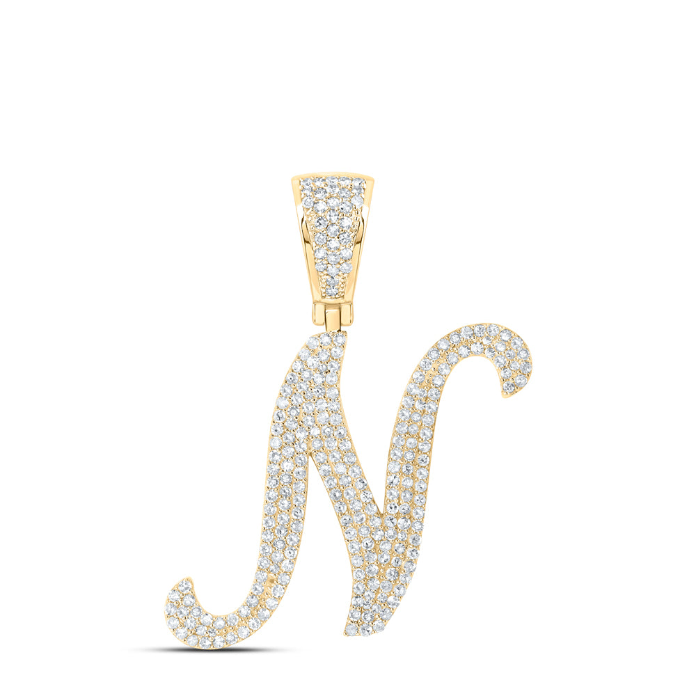 1 Ctw-Dia Nk Initial "N" Pendant (3.42 grams)