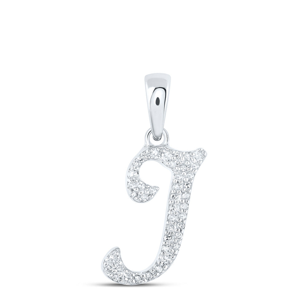 1/8Ctw-Dia Nk Initial "I" Pendant (0.77 grams)
