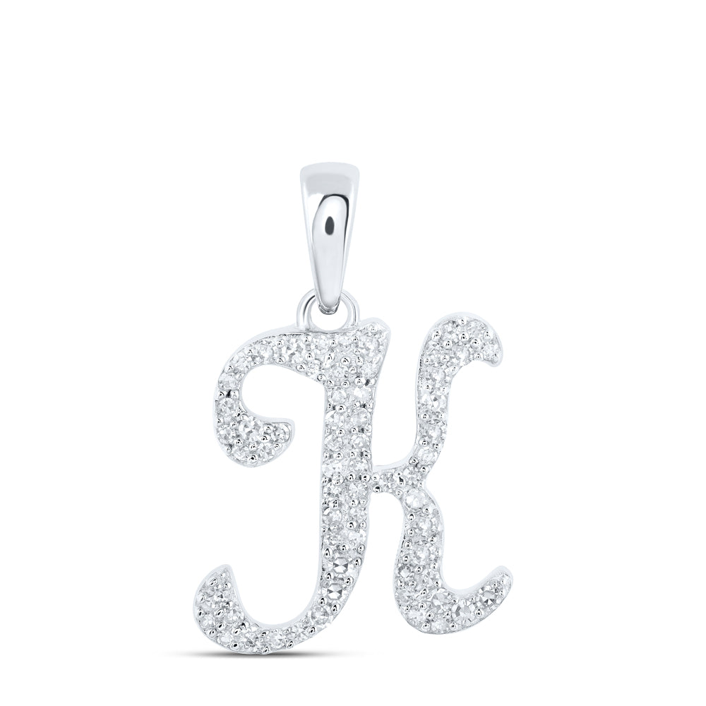 1/5Ctw-Dia Nk Initial "K" Pendant (1.11 grams)