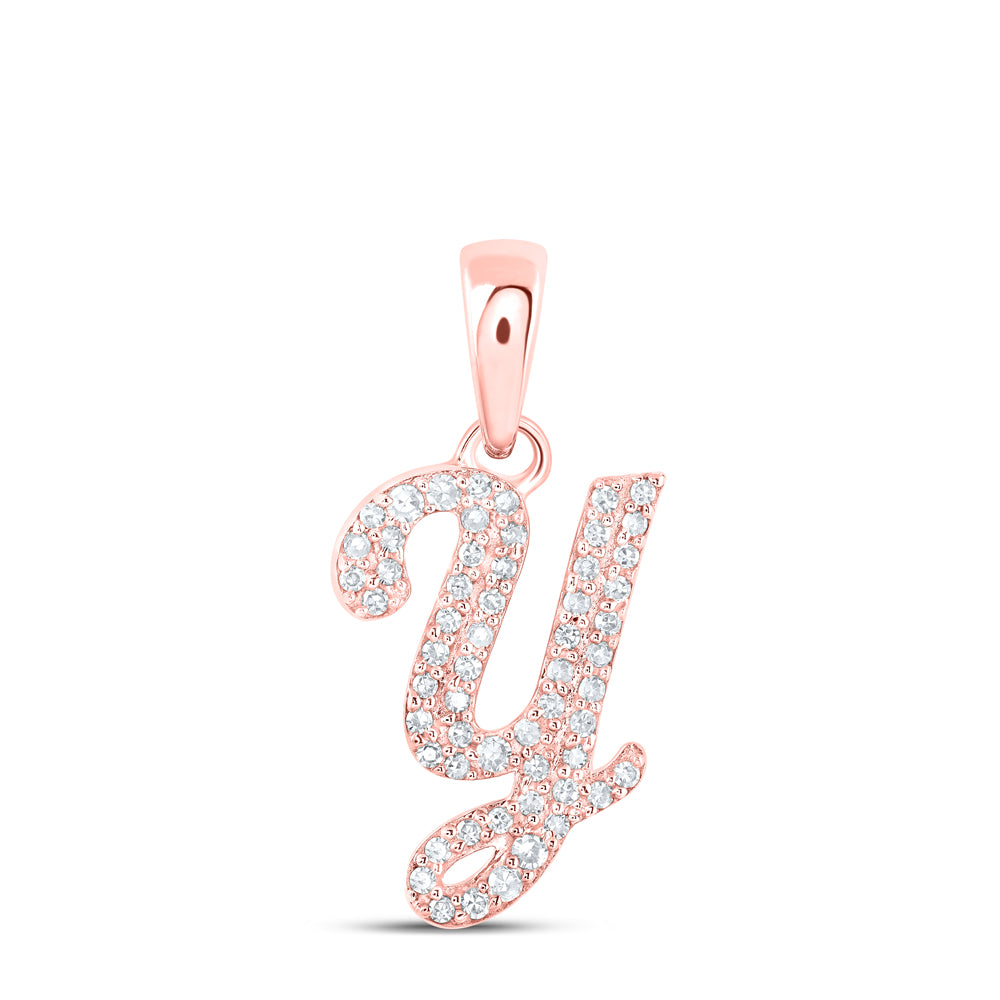 1/5Ctw-Dia Nk Initial "Y" Pendant (0.84 grams)
