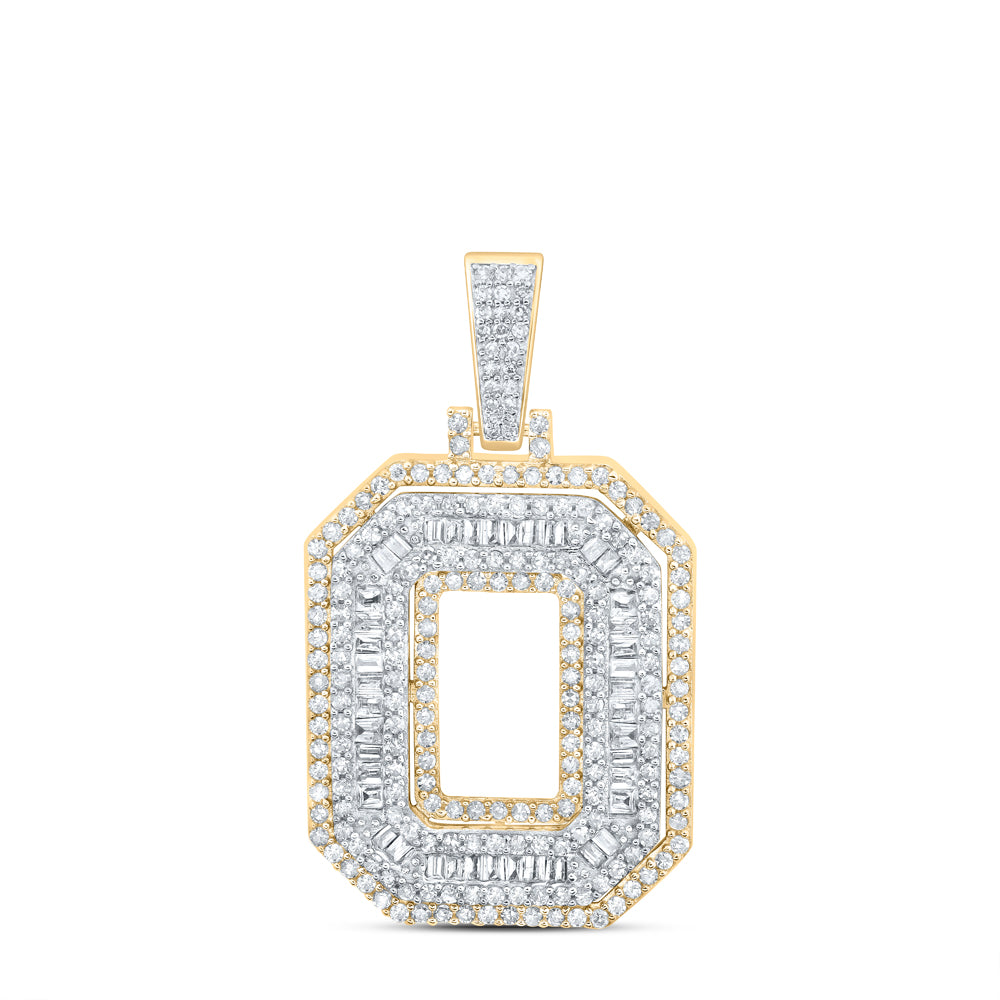 5/8Ctw-Dia Nk Mens Initial "O" Pendant (4.82 grams)