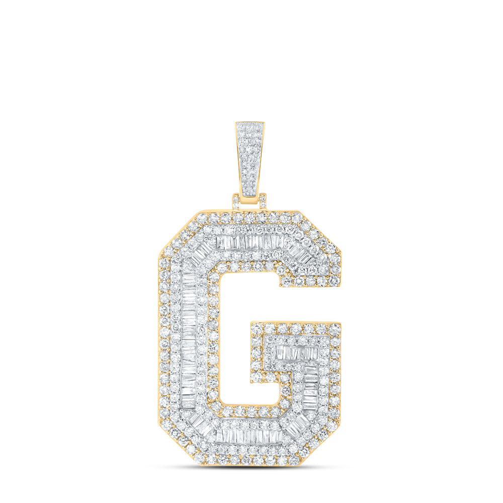 5 7/8Ctw-Diamond Mens Initial "G" Pendant (20.27 grams)