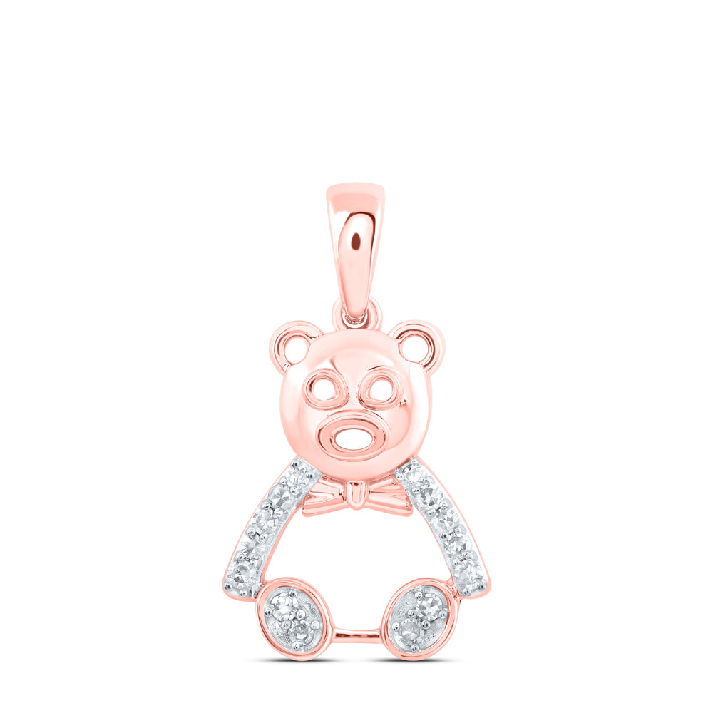 1/10Ctw-Dia Nk Teddy Bear Pendant (1.21 grams)