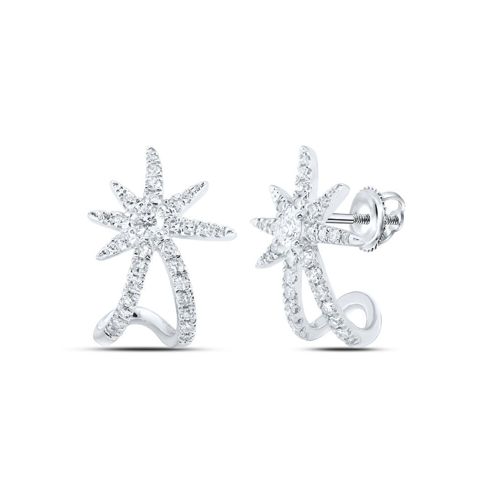 10Kt White Gold 3/8Ctw-Dia Nke Trendy Earring (1.62 grams)