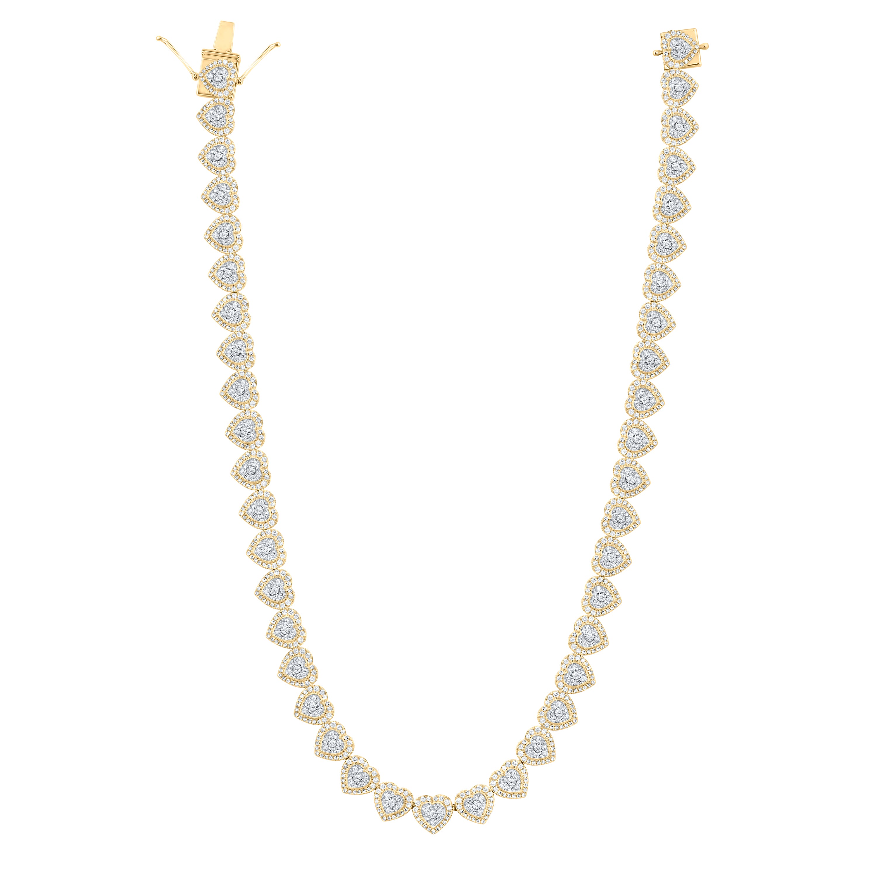 10Kt Yellow Gold 81/2Ctw-Diamond Fashion Necklace(18 Inch) (52.79 grams)