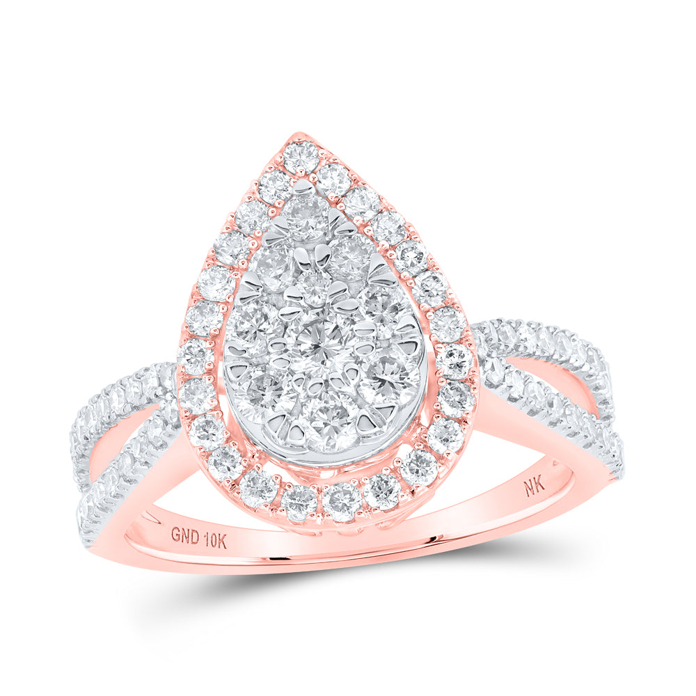 10Kt Rose Gold 1Ctw-Dia Nk Fashion Ring (4.98 grams)