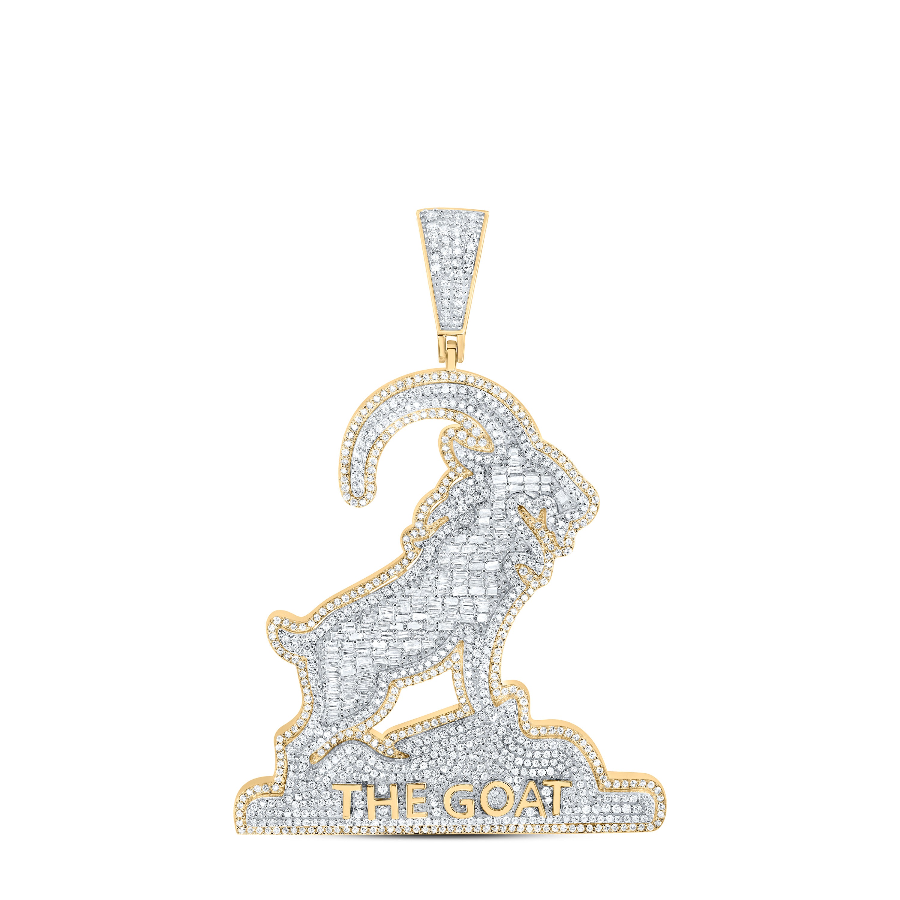 2 1/2Ctw-Diamond Goat Mens Charm (16.14 grams)