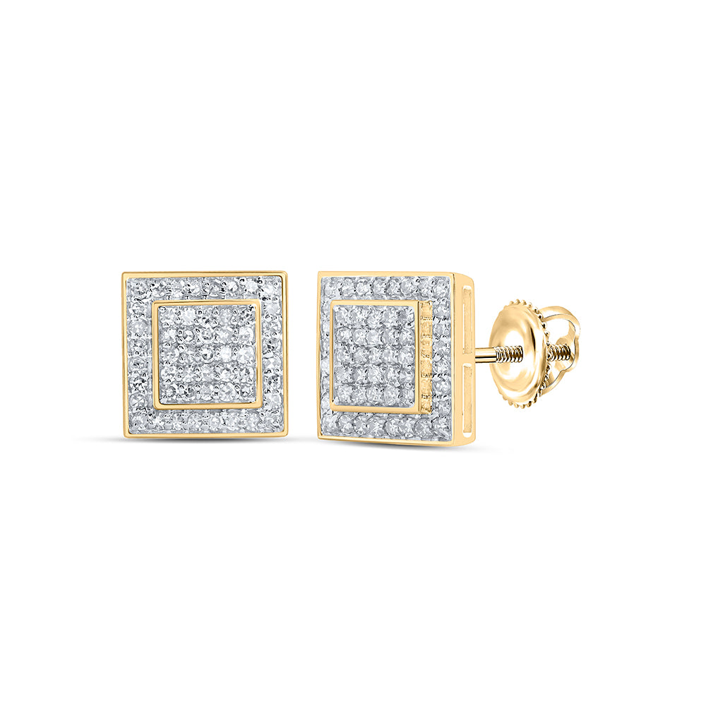 3/8Ctw-Dia Nk Fashion Square Earring (2.08 grams)