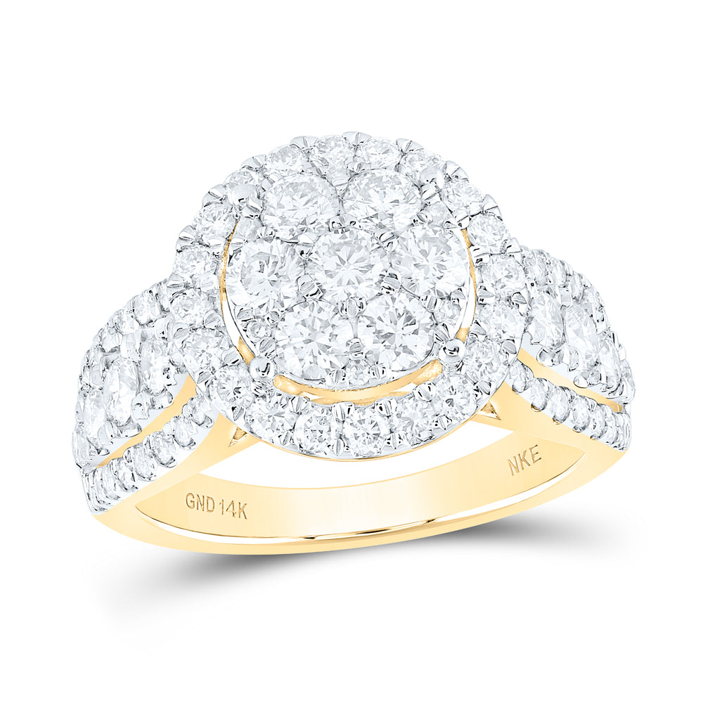 14Kt Yellow Gold 2Ctw-Dia Nke Ring (5.92 grams)