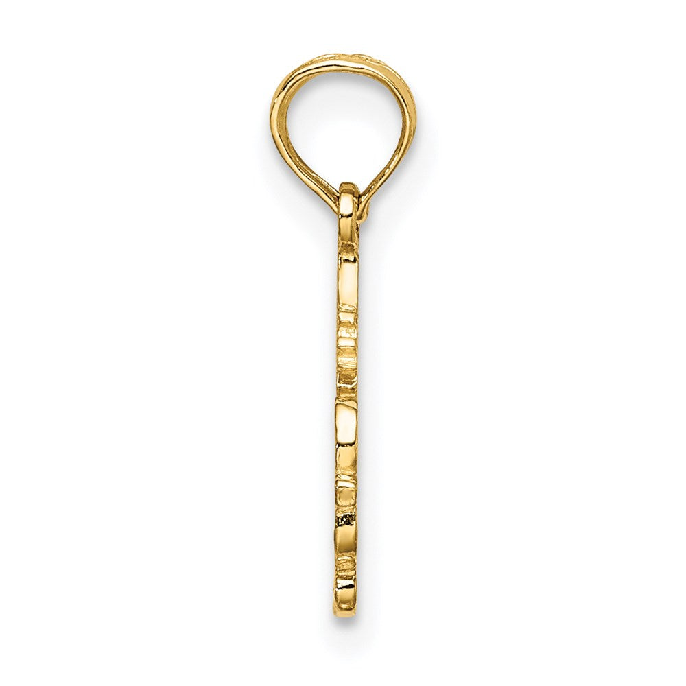14k Yellow Gold 14 mm #1 STYLIST Charm (0.69 grams)