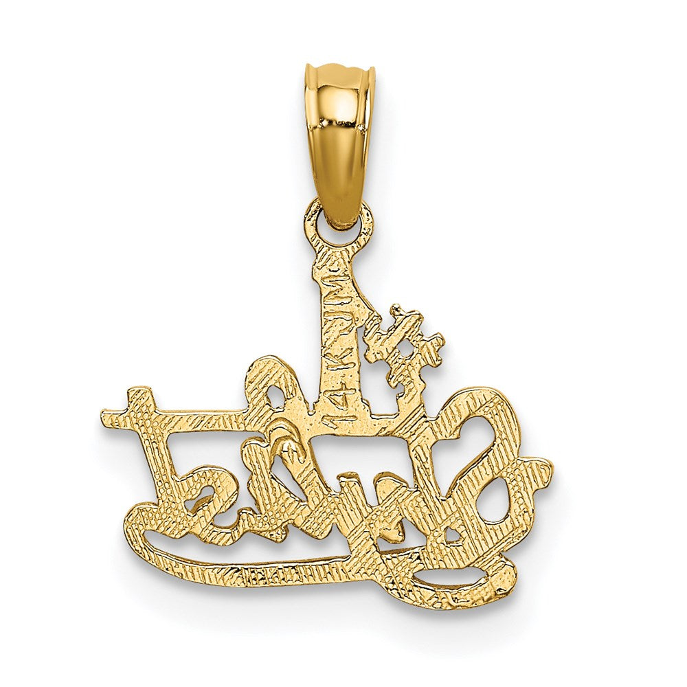 14k Yellow Gold 14 mm #1 STYLIST Charm (0.69 grams)