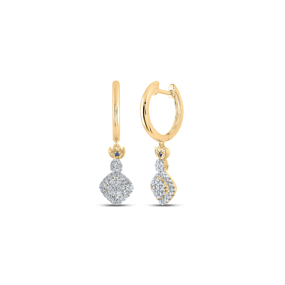 14Kt Yellow Gold 1/2Ctw-Dia Ana M Dangling Earring (4.09 grams)