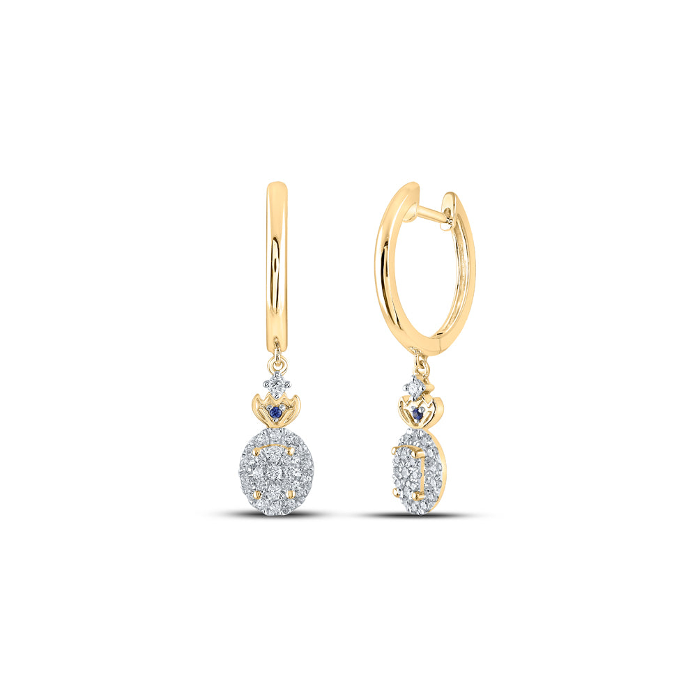 14Kt Yellow Gold 1/3Ctw-Dia Ana M Dangling Earring (3.76 grams)