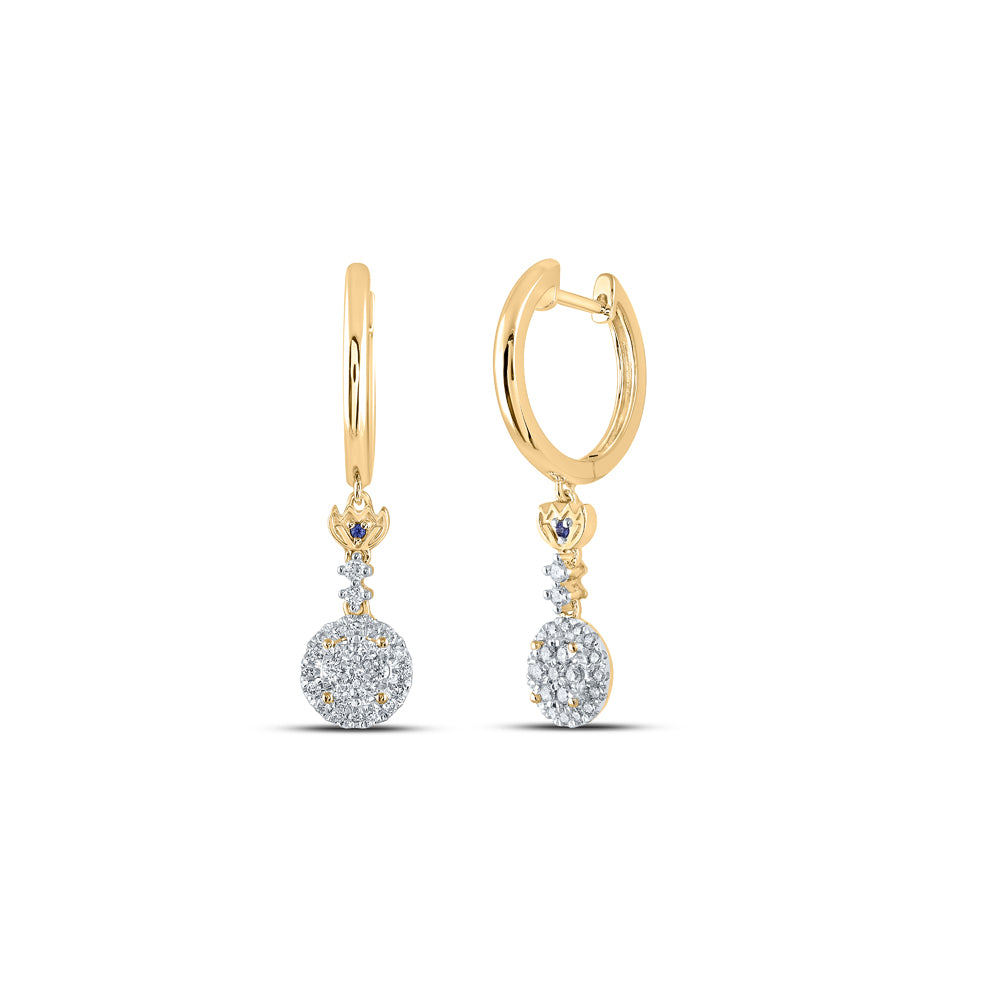 14Kt Yellow Gold 1/2Ctw-Dia Ana M Dangling Earring (4.12 grams)
