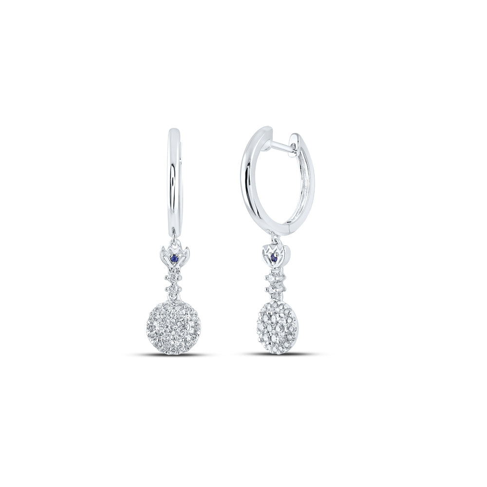 14Kt White Gold 1/2Ctw-Dia Ana M Dangling Earring (5.6 grams)