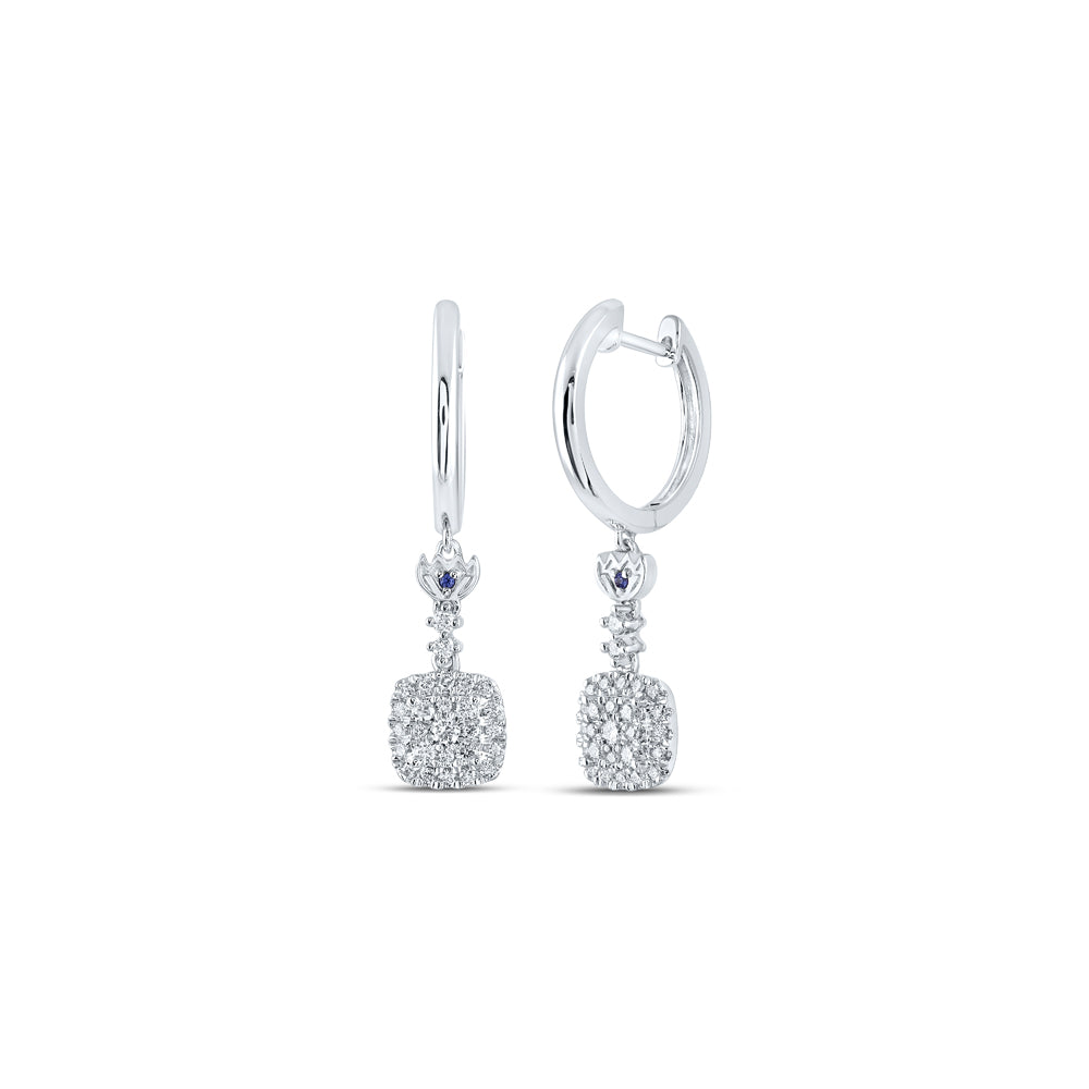 14Kt White Gold 1/2Ctw-Dia Ana M Dangling Earring (4.23 grams)