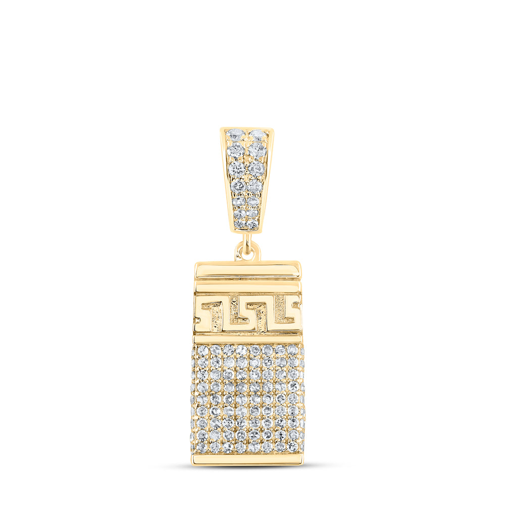 10Kt Yellow Gold 1 1/3Ctw-Dia Nk Urn Pendant (7.32 grams)