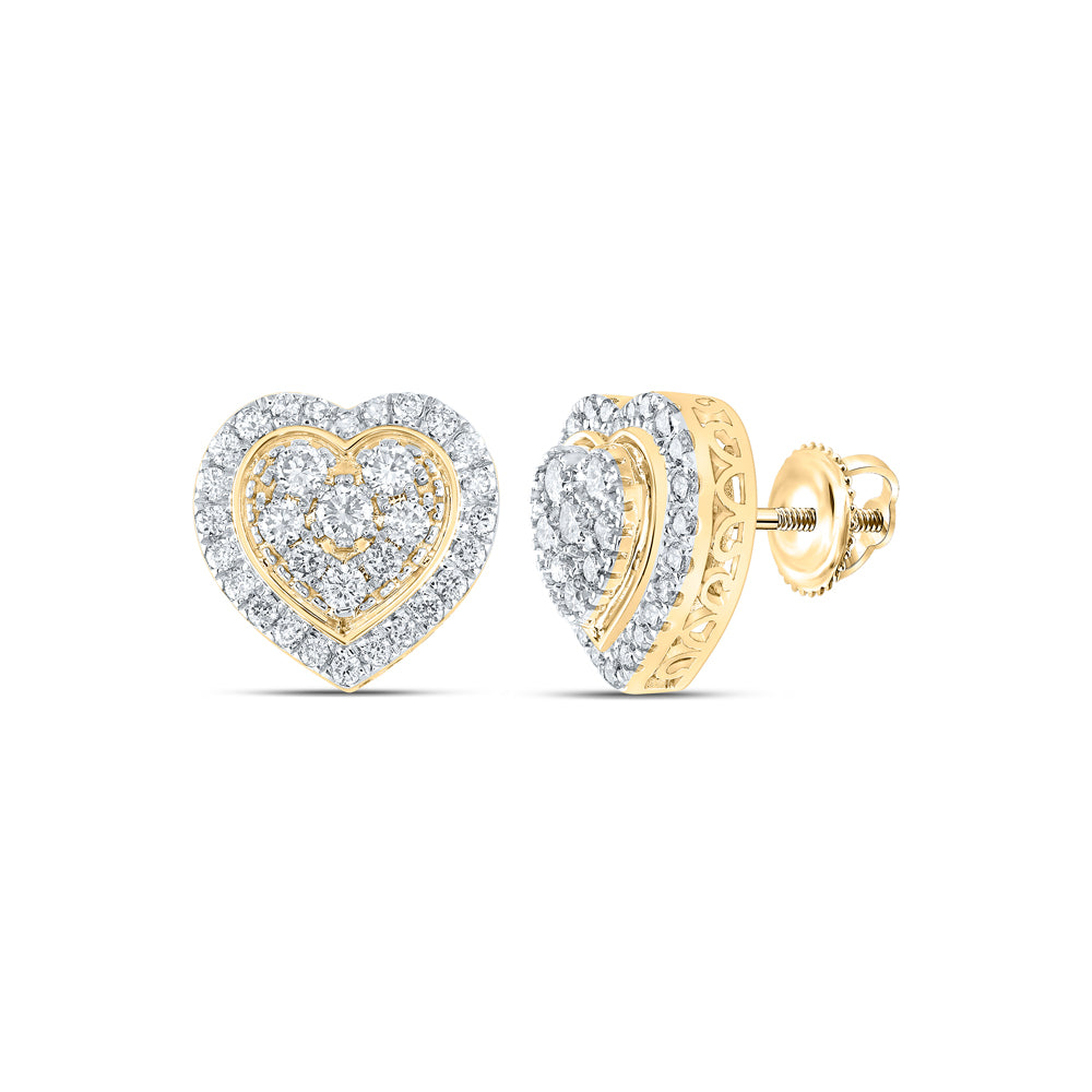 1 1/4Ctw-Diamond Heart Earring (4.59 grams)