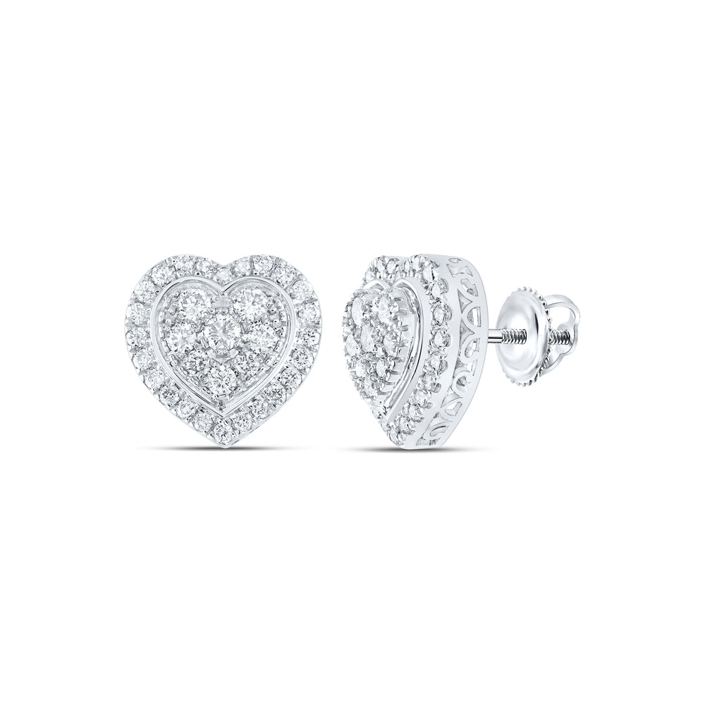 1 1/4Ctw-Diamond Heart Earring (5.28 grams)