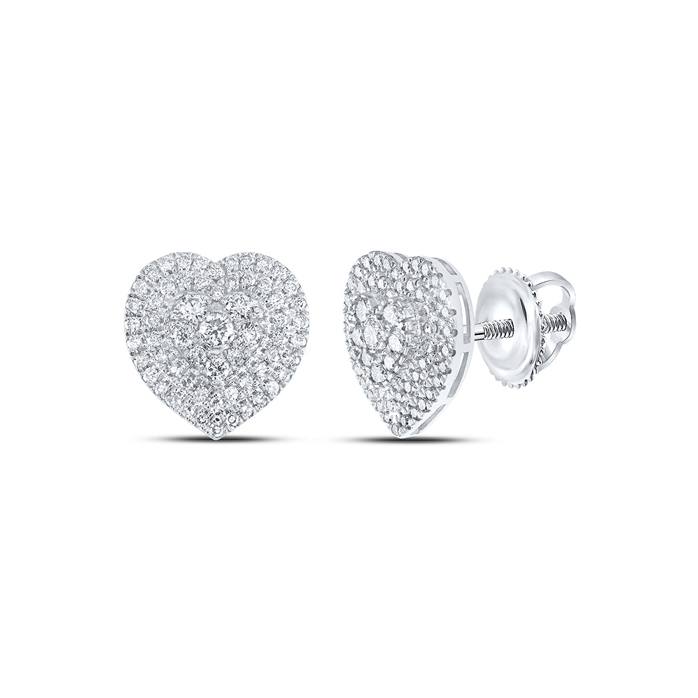 1 1/2Ctw-Diamond Heart Earring (4.89 grams)