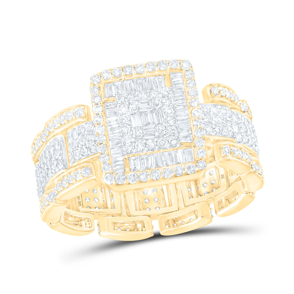 10Kt Yellow Gold 2 Ctw-Dia Nk Mens Ring (7.75 grams)