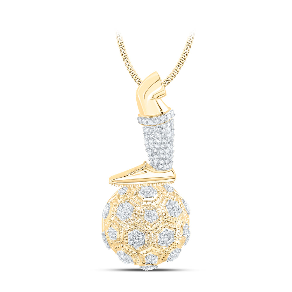 10Kt Yellow Gold 5/8Ctw-Dia Nk Asoccera´ Mens Charm (5.6 grams)