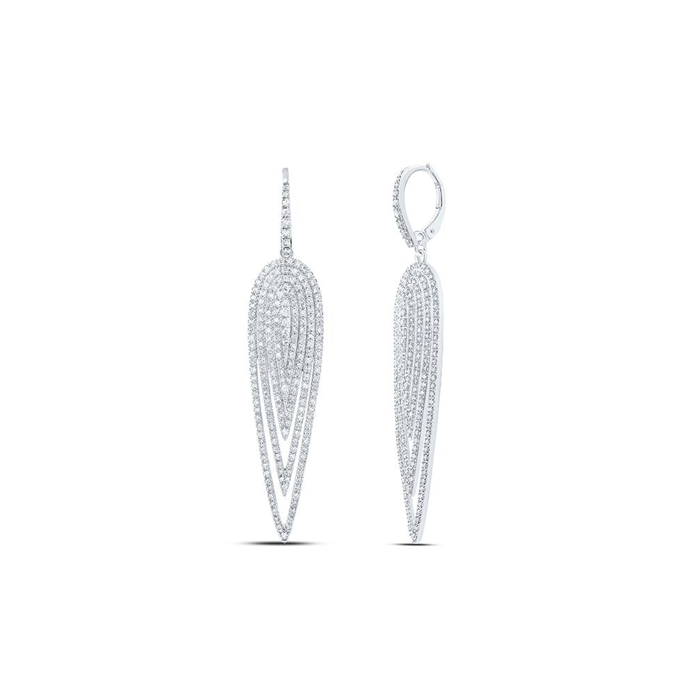 10Kt White Gold 1 1/2Ctw-Dia Nk Earring (6 grams)