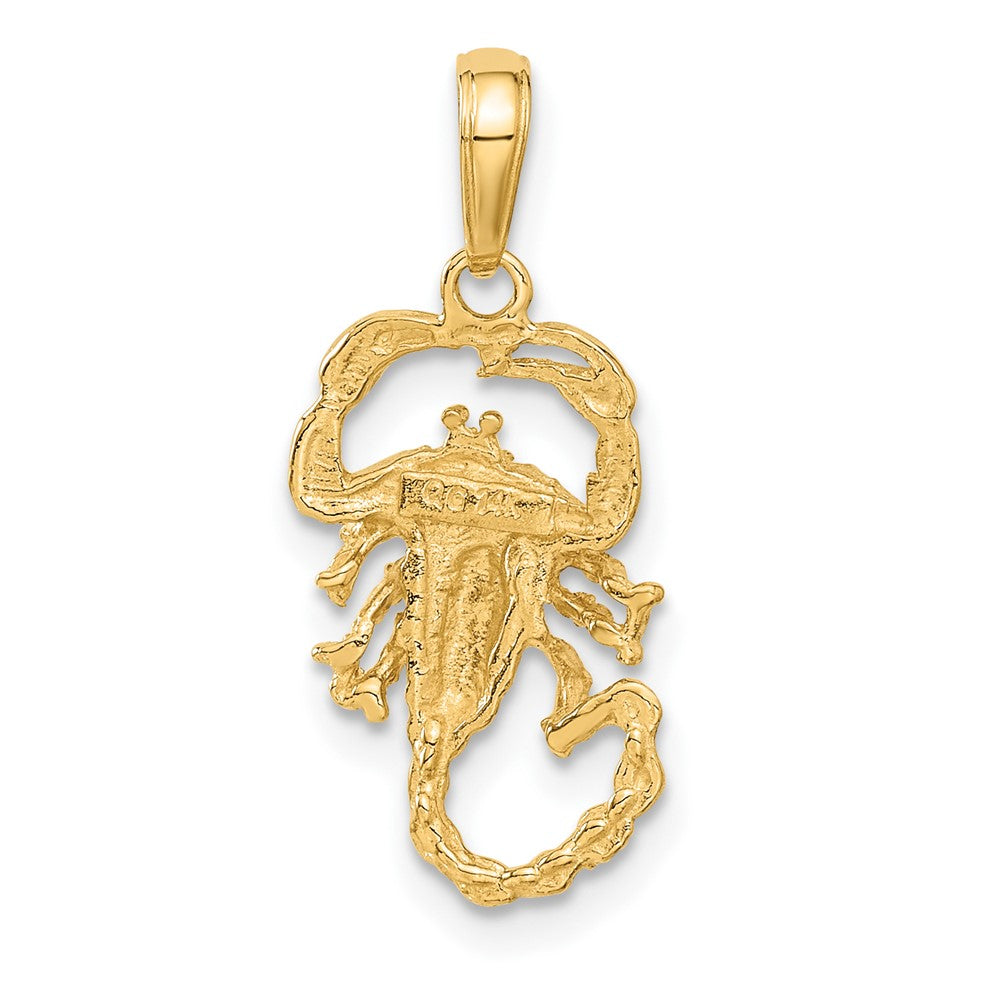 14k Yellow Gold 15.5 mm Scorpion Charm (1.28 grams)