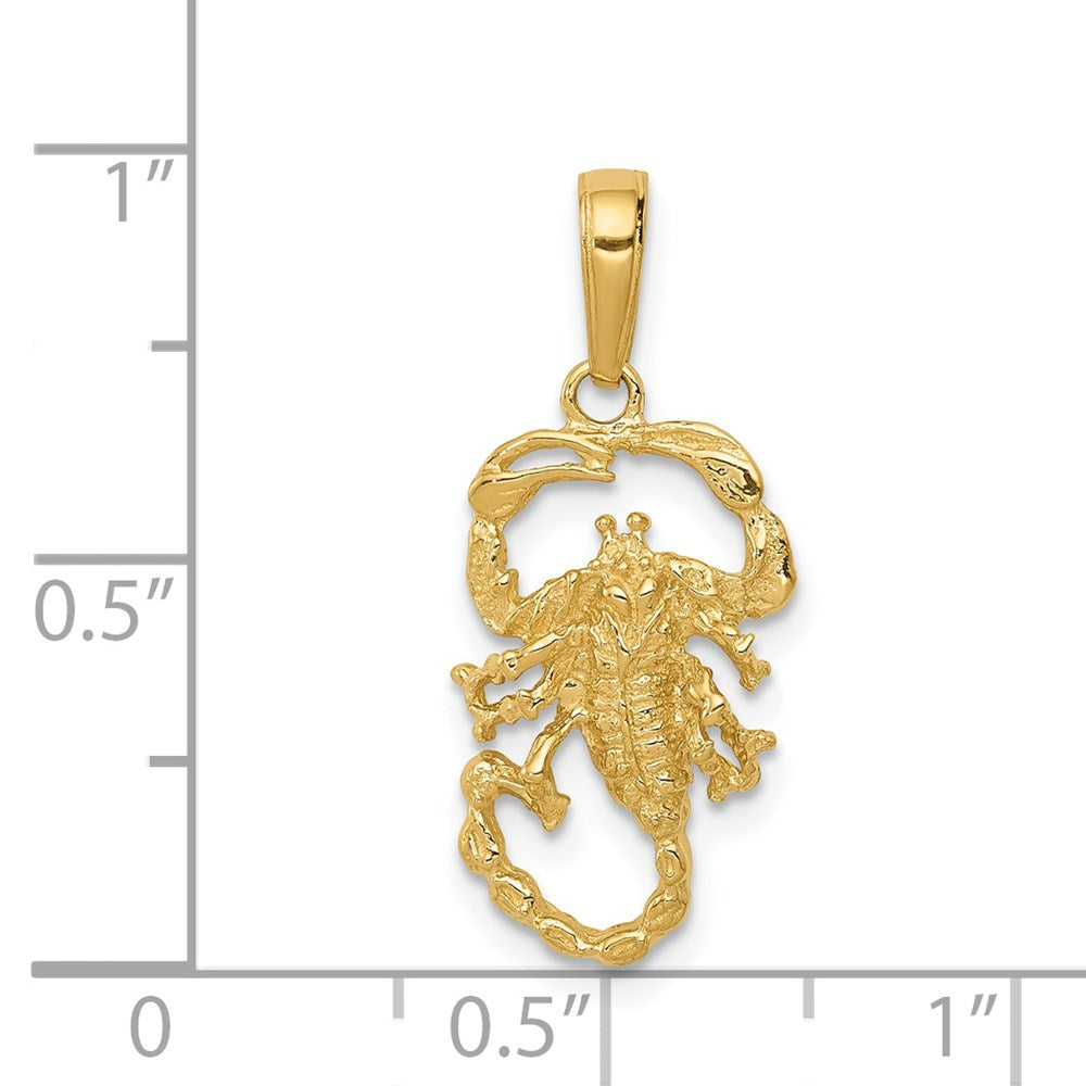 14k Yellow Gold 15.5 mm Scorpion Charm (1.28 grams)