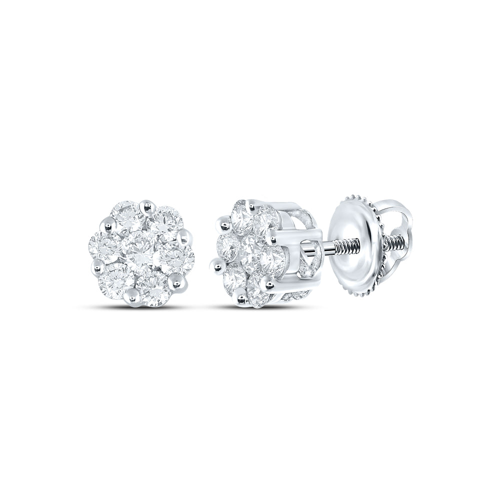 1/2Ct-Dia Nkp Flower Earring (0.7 grams)
