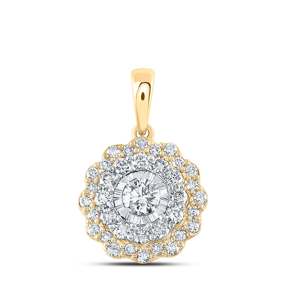 10Kt Yellow Gold 3/4Ctw-Dia Cn Fashion Pendant (1.81 grams)