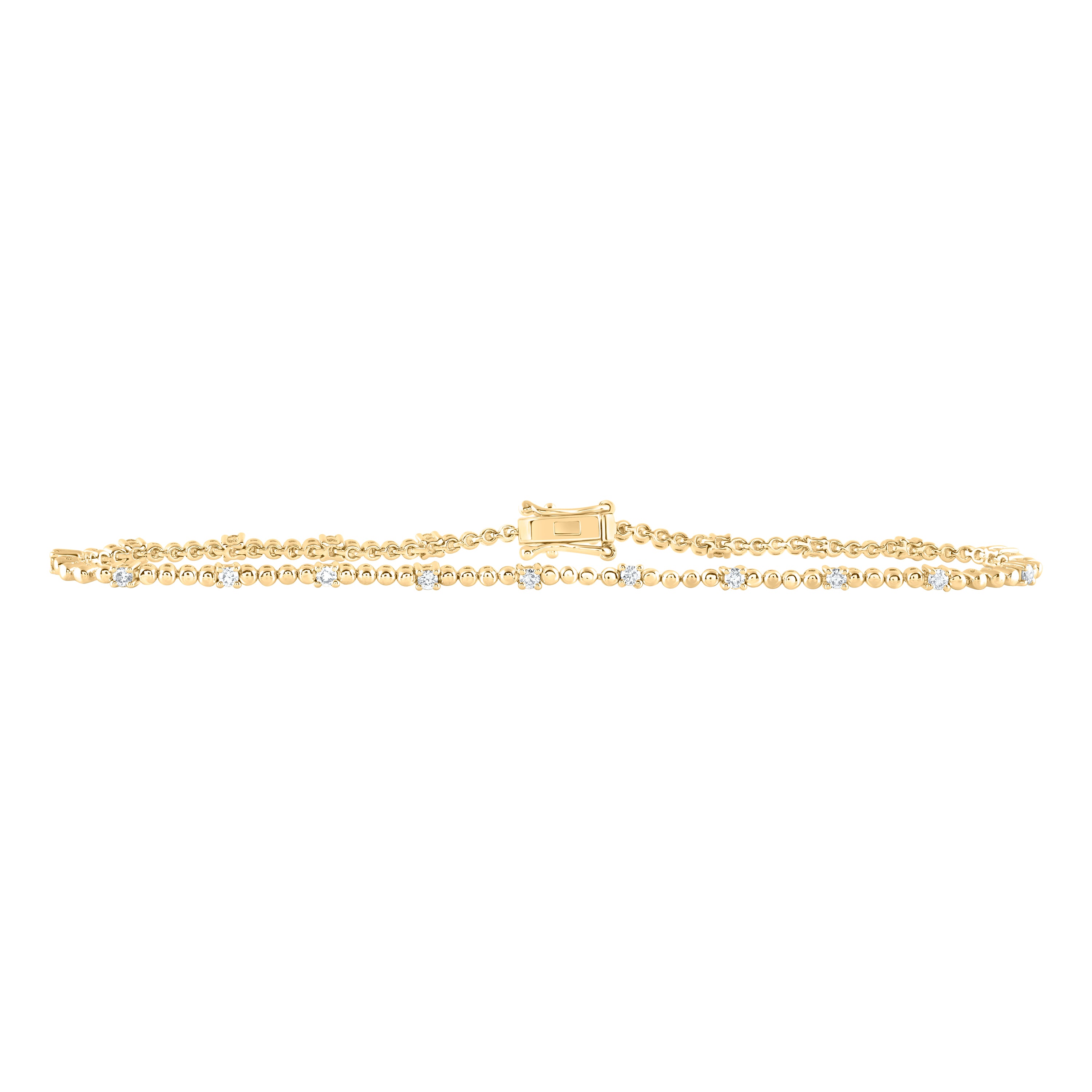 10Kt Yellow Gold 1/2Ctw-Dia Nk Fashion Bracelet (7 Inch) (5.2 grams)