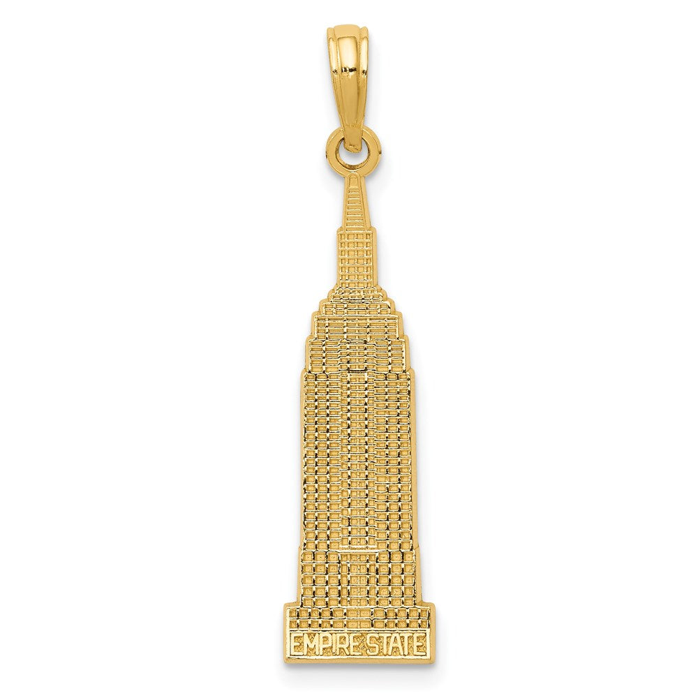 14k Yellow Gold 8 mm EMPIRE STATE Building Pendant (1.54 grams)