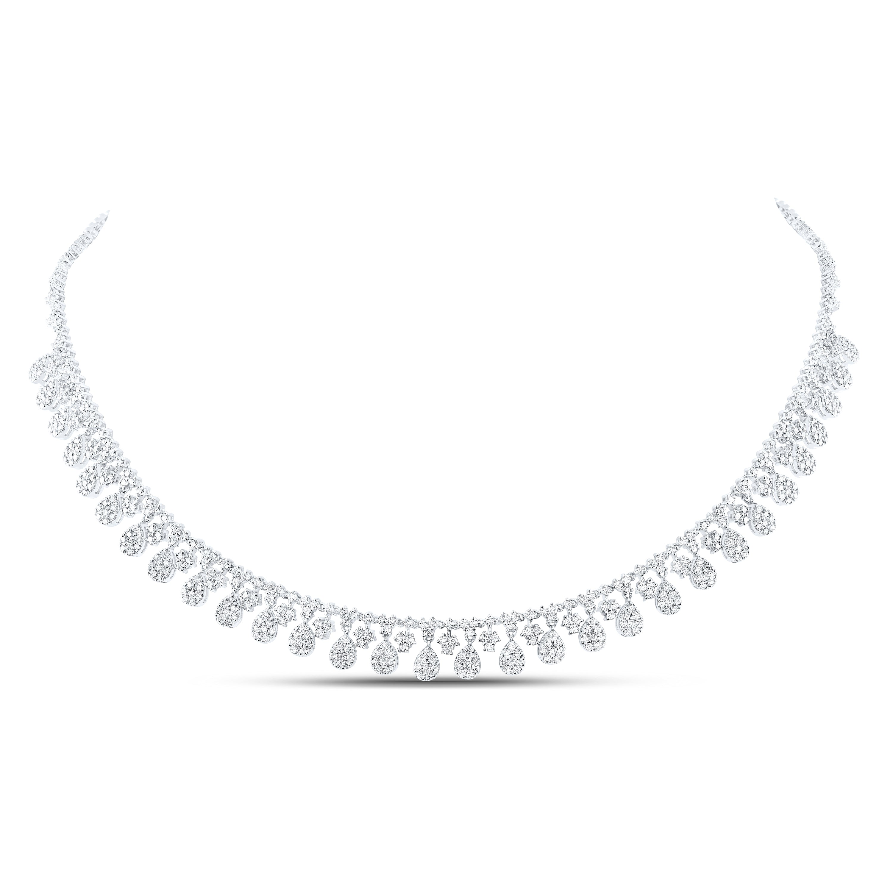 14Kt White Gold 4 7/8Ctw-Diamond Fashion Necklace (16 Inch) (23.56 grams)