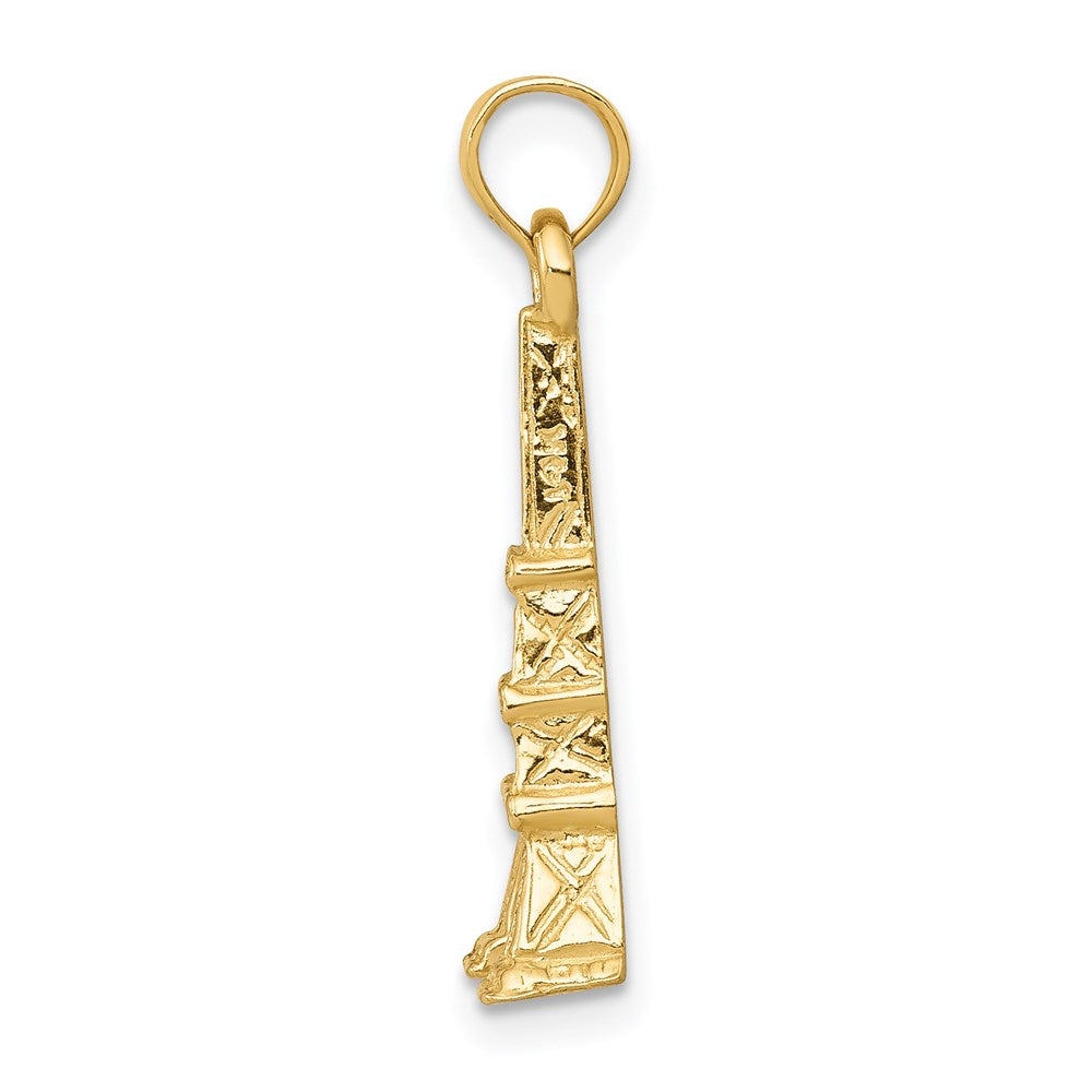 14k Yellow Gold 9 mm Eiffel Tower Pendant (1.28 grams)