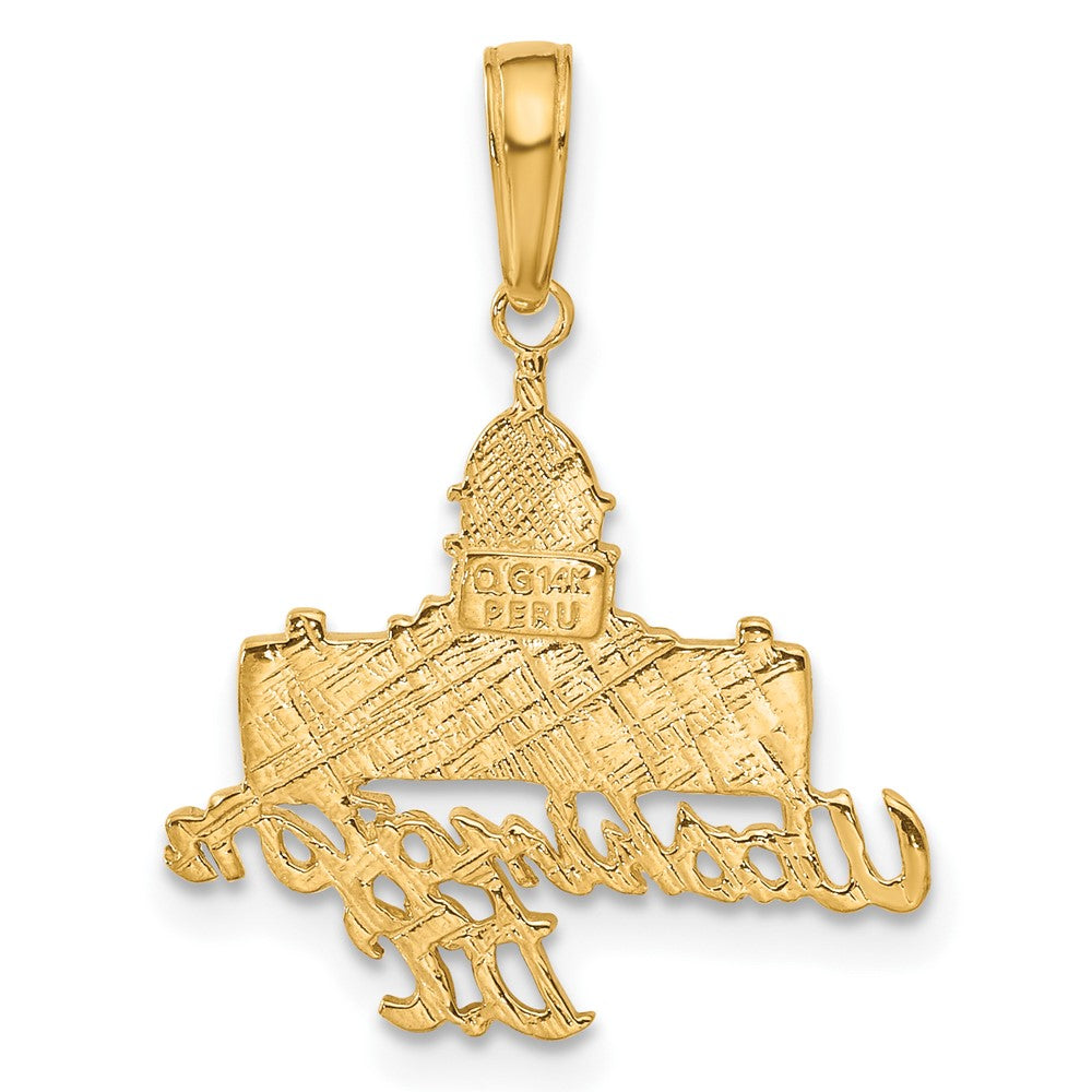 14k Yellow Gold 20 mm WASHINGTON D.C. Capitol Building Pendant (1.46 grams)