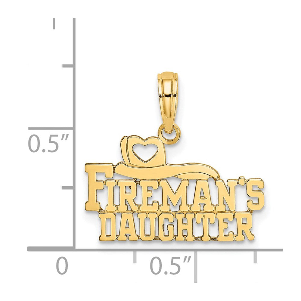 14k Yellow Gold 19.3 mm FIREMAN'S DAUGHTER Charm (0.79 grams)