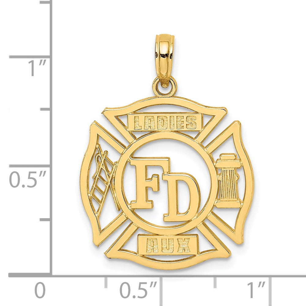 14k Yellow Gold 20.8 mm FD LADIES AUX in Shield Charm (1.68 grams)