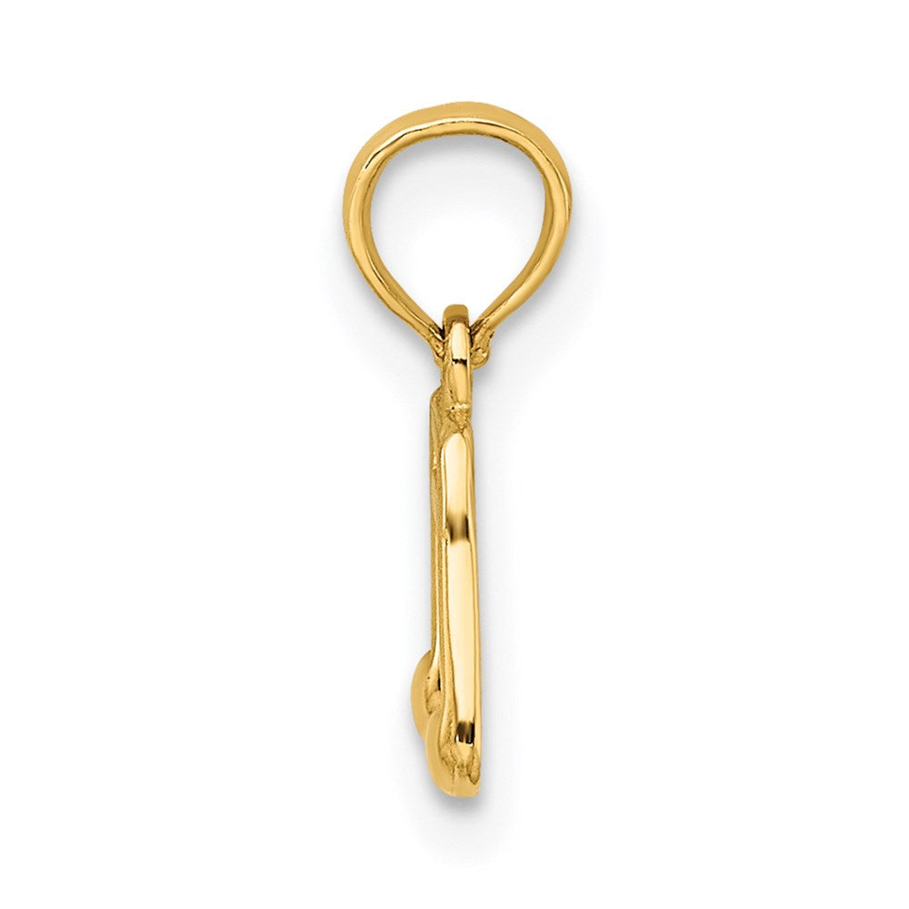 14k Yellow Gold 7.4 mm Double Notes Charm (0.33 grams)